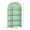 Invernadero de Exterior Invernadero Pequeño con 4 Estantes Puerta Enrollable con Cremallera Cubierta de PE 140g/... - Ogal.Es