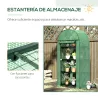 Invernadero de Exterior Invernadero Pequeño con 4 Estantes Puerta Enrollable con Cremallera Cubierta de PE 140g/... - Ogal.Es