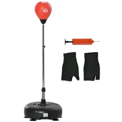 Saco de Boxeo de Pie con Altura Ajustable 133-151 cm Saco de Boxeo con Base Rellenable Guantes e Inflador Negro ... - Ogal.Es