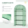 Invernadero de Exterior Invernadero Pequeño con 4 Estantes Puerta Enrollable con Cremallera Cubierta de PE 140g/... - Ogal.Es
