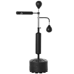 Saco de Boxeo de Pie 4 en 1 Ajustable en Altura con 2 Bolas Barra y Base Rellenable Agua o Arena 88x50x160-230 c... - Ogal.Es