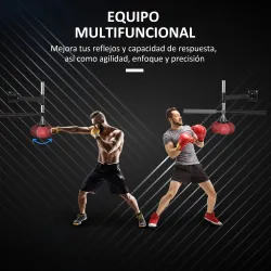 Bola de Velocidad de Boxeo Montado en Pared Altura Ajustable con Barra Giratoria e Inflador Punching Ball para A... - Ogal.Es