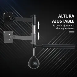 Bola de Velocidad de Boxeo Montado en Pared Altura Ajustable con Barra Giratoria e Inflador Punching Ball para A... - Ogal.Es