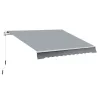 Toldo Manual Retráctil 3x2,5 cm, Toldo Exterior Terraza con Ángulo Ajustable, Brazo Articulado, Montaje a Pared,... - Ogal.Es
