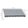 Toldo Manual Retráctil 3x2,5 cm, Toldo Exterior Terraza con Ángulo Ajustable, Brazo Articulado, Montaje a Pared,... - Ogal.Es