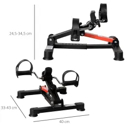 Mini Bicicleta Estática de Ejercicio Pedales Estáticos con Altura y Longitud Ajustables Pantalla LCD Máquina Ped... - Ogal.Es
