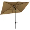 Sombrilla de Terraza Exterior 3x2 m Parasol de Terraza Exterior con Ángulo Ajustable Mástil de Aluminio y Protec... - Ogal.Es
