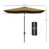 Sombrilla de Terraza Exterior 3x2 m Parasol de Terraza Exterior con Ángulo Ajustable Mástil de Aluminio y Protec... - Ogal.Es