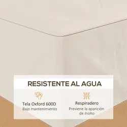 Funda Protectora para Muebles de Jardín 275x208x78 Tela Oxford 600D Impermeable Cubierta para Sofás Mesas Exteri... - Ogal.Es