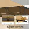 Techo de Repuesto para Cenador, 3x3 m, Cubierta de Repuesto con 8 Orificios de Drenaje, Ventilación y Protección... - Ogal.Es