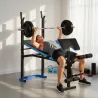 Banco de Musculación Banco de Pesas con Soporte para Barra y Respaldo Ajustable para Entrenamiento en Casa Gimna... - Ogal.Es