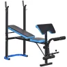 Banco de Musculación Banco de Pesas con Soporte para Barra y Respaldo Ajustable para Entrenamiento en Casa Gimna... - Ogal.Es