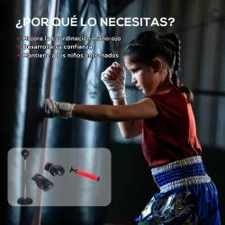 Saco de Boxeo de Pie con Altura Ajustable en 4 Niveles 126-144 cm Base Rellenable y Guantes de Boxeo Negro - Ogal.Es