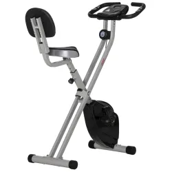 Bicicleta Estática Plegable con Respaldo 8 Niveles de Resistencia Volante Pantalla LCD Pulsómetro y Sillín Ajust... - Ogal.Es