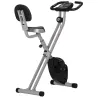 Bicicleta Estática Plegable con Respaldo 8 Niveles de Resistencia Volante Pantalla LCD Pulsómetro y Sillín Ajust... - Ogal.Es
