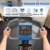 Bicicleta Estática Plegable con Respaldo 8 Niveles de Resistencia Volante Pantalla LCD Pulsómetro y Sillín Ajust... - Ogal.Es