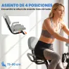 Bicicleta Estática Plegable con Respaldo 8 Niveles de Resistencia Volante Pantalla LCD Pulsómetro y Sillín Ajust... - Ogal.Es