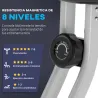 Bicicleta Estática Plegable con Respaldo 8 Niveles de Resistencia Volante Pantalla LCD Pulsómetro y Sillín Ajust... - Ogal.Es