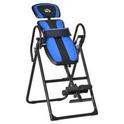 Tabla de Inversión Plegable con Ruedas Altura Ajustable 140-203 cm con Cinturón de Seguridad Carga 110kg Negro y... - Ogal.Es