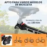 Remolque de Carga para Bicicleta Plegable con 2 Ruedas Reflectores Seguros Carga 40 kg 155x71,5x77 cm Negro - Ogal.Es