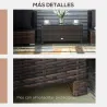 Mesa Exterior Terraza de Ratán Sintético Mesa Auxiliar con Vidrio Templado para Terraza Patio Balcón 85x50x39 cm... - Ogal.Es