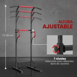 Barra de Dominadas Altura Regulable Estación de Fondos Resistente para Gimnasio en Casa Entrenamiento de Fuerza ... - Ogal.Es