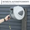Carrete de Manguera de Aire Comprimido Automático de 20 m Conector de 1/4'' BSP Soporte para Pared Giratorio 180... - Ogal.Es