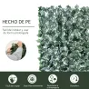 Seto Artificial Ocultación Jardín en Rollo 2,4x1 m Valla de Privacidad de Hiedra Artificial para Balcón Exterior - Ogal.Es