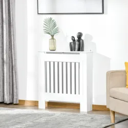 Cubre Radiador de MDF Diseño Moderno Estante para Radiador Vertical para Sala de Estar Dormitorio 78x19x81 cm Bl... - Ogal.Es