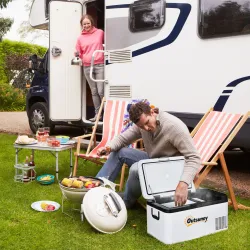 Nevera Portátil Eléctrica 18L 12/24V hasta -20? Nevera y Congelador de Compresor para Coche con Doble Zona Luz L... - Ogal.Es