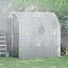 Invernadero de Exterior con Ventanas Estantes de 3 Niveles Puerta con Cremallera y Marco de Acero 200x100x215 cm... - Ogal.Es