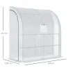 Invernadero de Exterior con Ventanas Estantes de 3 Niveles Puerta con Cremallera y Marco de Acero 200x100x215 cm... - Ogal.Es