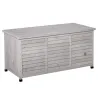 Baúl de Madera Exterior Caja de Almacenamiento de Jardín con Tapa Abrible y Diseño Persiana 127x56x60 cm Madera ... - Ogal.Es
