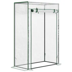 Invernadero con Puerta Enrollable y Estructura de Acero Invernadero de Jardín Terraza Patio 100x50x150 cm Transp... - Ogal.Es