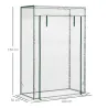 Invernadero con Puerta Enrollable y Estructura de Acero Invernadero de Jardín Terraza Patio 100x50x150 cm Transp... - Ogal.Es