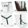 Invernadero con Puerta Enrollable y Estructura de Acero Invernadero de Jardín Terraza Patio 100x50x150 cm Transp... - Ogal.Es