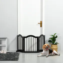 Barrera de Seguridad Plegable para Perros Pequeños Rejilla de Protección de 3 Paneles con Patas 154,5x29,5x61 cm... - Ogal.Es