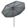 Parasol de Jardín de Aluminio Ø266x250 cm con Ángulo Ajustable Protección UV50+ Techo de Ventilación y Manivela ... - Ogal.Es