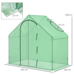 ® Invernadero Transparente de Jardín Vivero Casero Plantas 180x105x150cm - Ogal.Es