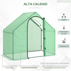 ® Invernadero Transparente de Jardín Vivero Casero Plantas 180x105x150cm - Ogal.Es