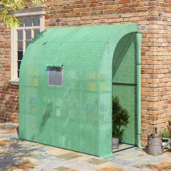 Invernadero de Exterior con Ventanas Estantes de 3 Niveles Puerta con Cremallera y Marco de Acero 200x100x215 cm... - Ogal.Es