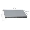 Toldo para Patio Balcón Terraza y Jardín de 400x250cm con brazo articulado de Aluminio y tela de Poliéster de 28... - Ogal.Es