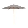 Sombrilla de Jardín Ø250x230 cm Parasol de Terraza con Marco de Madera 6 Varillas Sistema de Cuerda e Impermeabl... - Ogal.Es