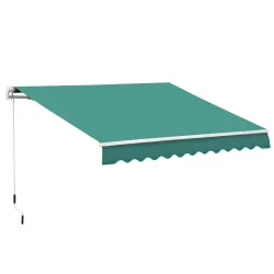 Toldo de Pared con Brazo Articulado y Manivela Marco Resistente de Aluminio y Cubierta de Poliéster 295x245 cm V... - Ogal.Es