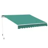 Toldo de Pared con Brazo Articulado y Manivela Marco Resistente de Aluminio y Cubierta de Poliéster 295x245 cm V... - Ogal.Es