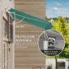 Toldo de Pared con Brazo Articulado y Manivela Marco Resistente de Aluminio y Cubierta de Poliéster 295x245 cm V... - Ogal.Es
