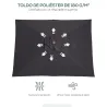 Sombrilla de Jardín Rectangular 200x150x235 cm Inclinable con Anti-UV y Poste de Madera para Terraza Patio Gris ... - Ogal.Es