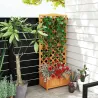 Macetero con Soporte para Trepadora Cultivos Plantas Flores para Terraza Jardín Exterior 70x28x117 cm Marrón - Ogal.Es