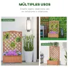 Macetero con Soporte para Trepadora Cultivos Plantas Flores para Terraza Jardín Exterior 70x28x117 cm Marrón - Ogal.Es