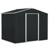 Caseta de Jardín de 3,6m² 236x174x190 cm Cobertizo Exterior para Herramientas con Puertas Correderas y 4 Ventana... - Ogal.Es
